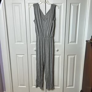 Six Fifty V Neck Jumpsuit Light Gray Small
